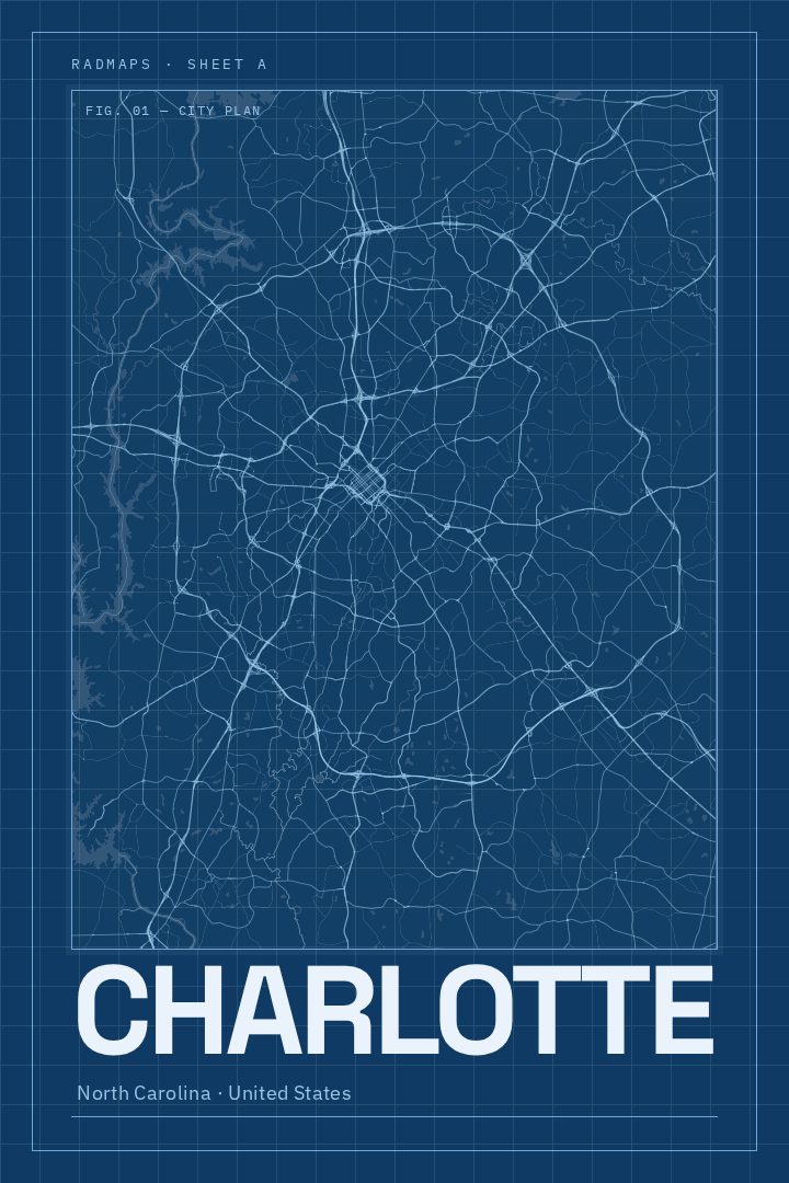 Charlotte map poster
