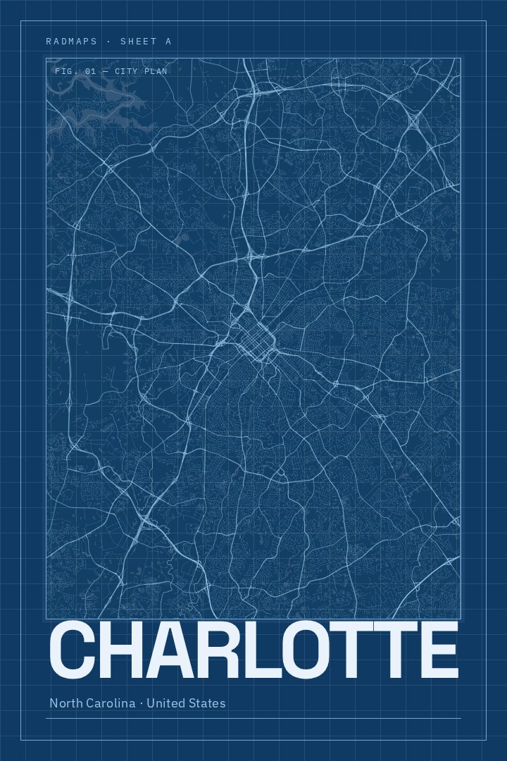 Charlotte map poster