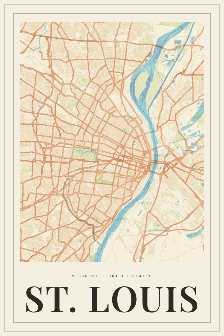St. Louis map poster