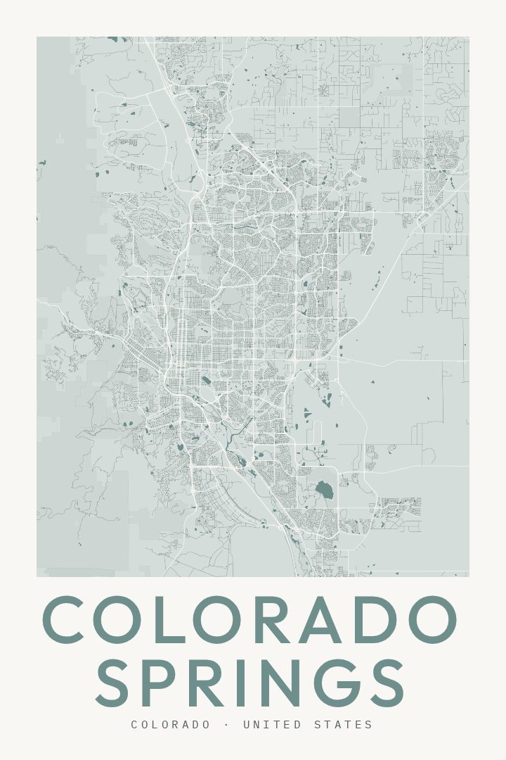Colorado Springs map poster