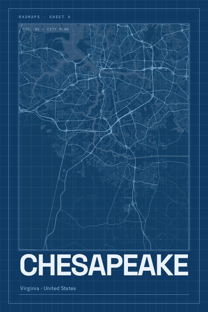 Chesapeake map poster