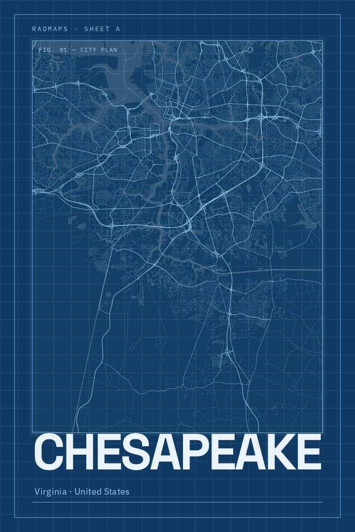 Chesapeake map poster