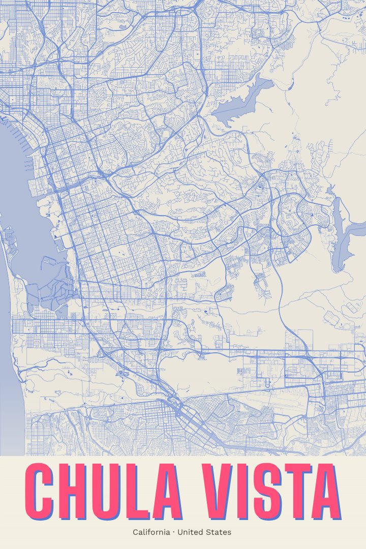 Chula Vista map poster