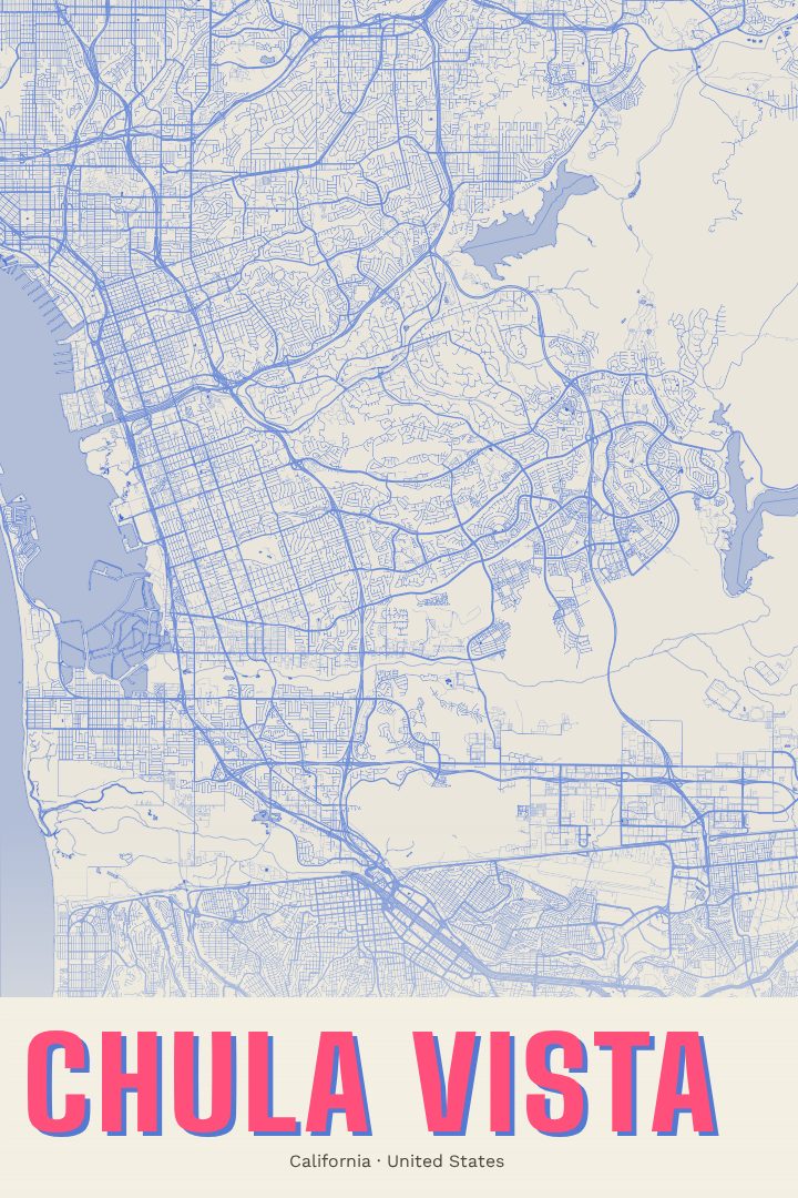 Chula Vista map poster