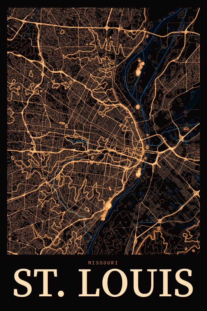 St. Louis map poster