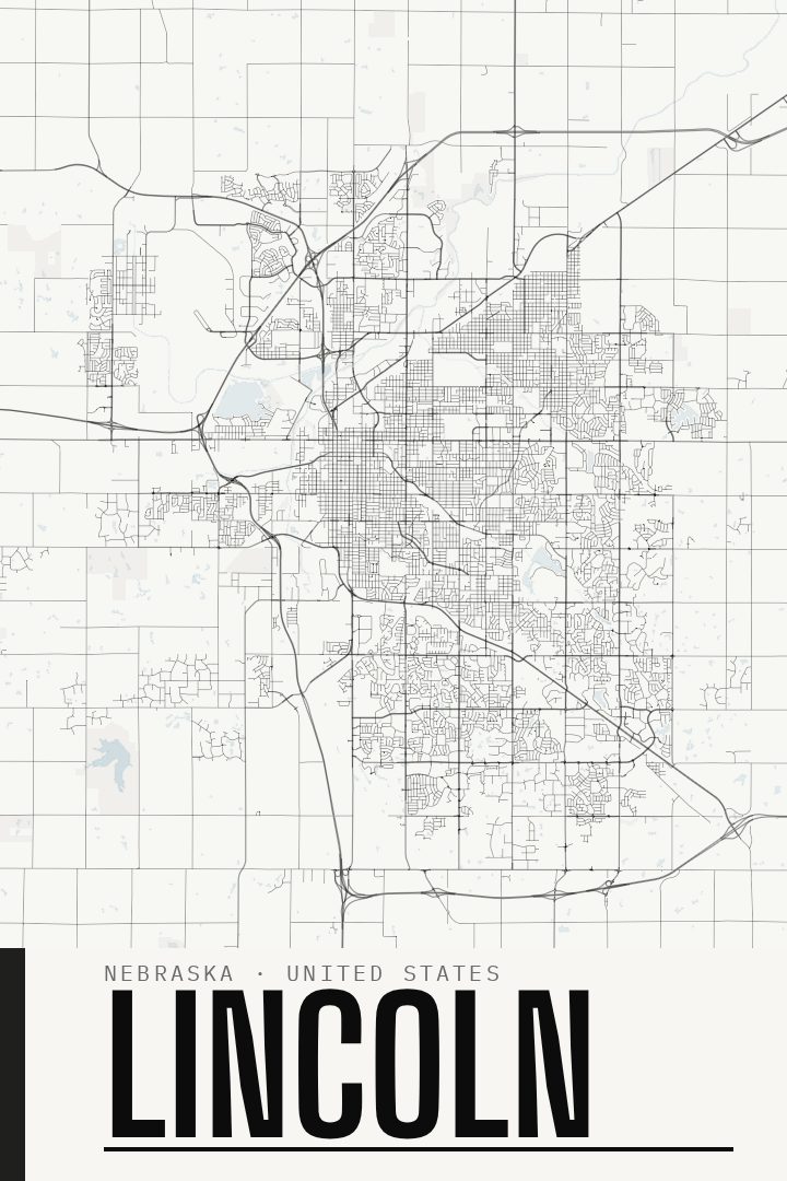 Lincoln map poster