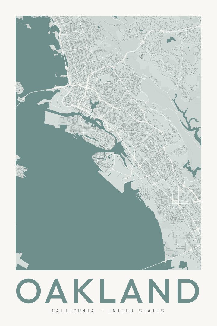 Oakland map poster
