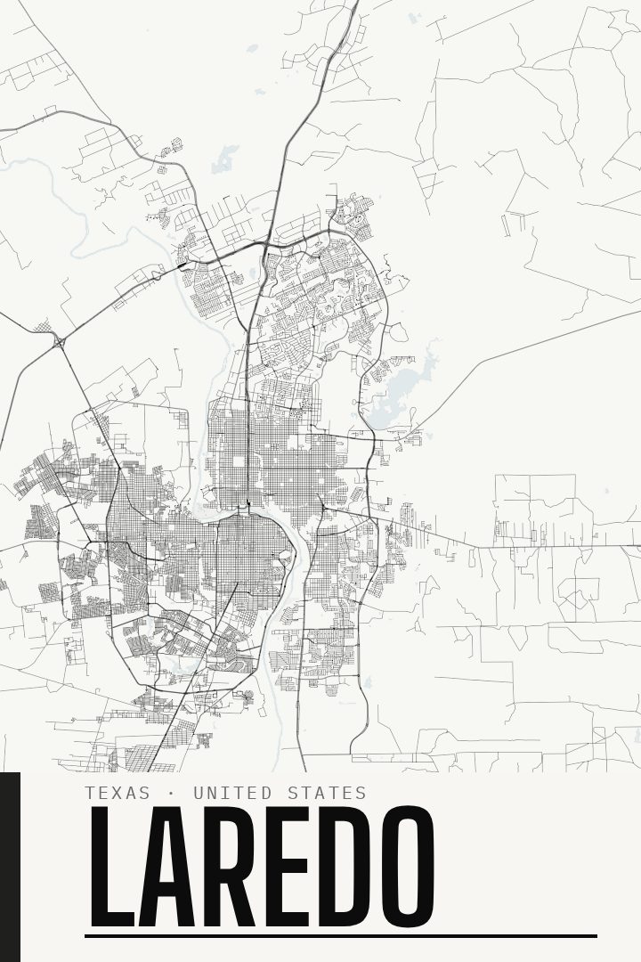 Laredo map poster