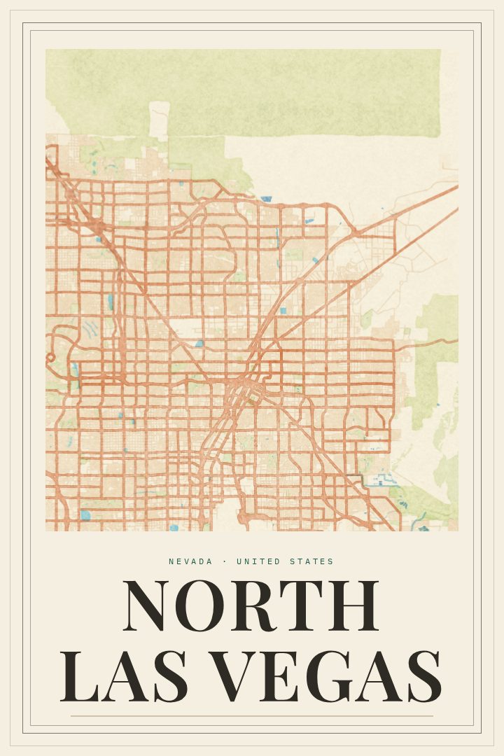 North Las Vegas map poster