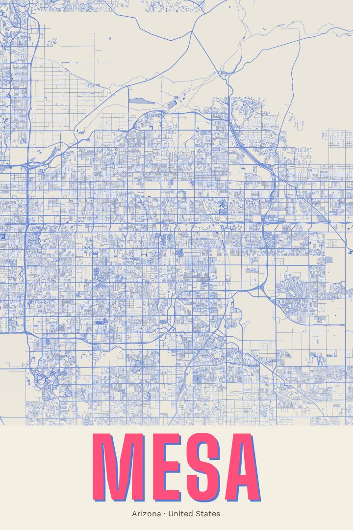 Mesa map poster