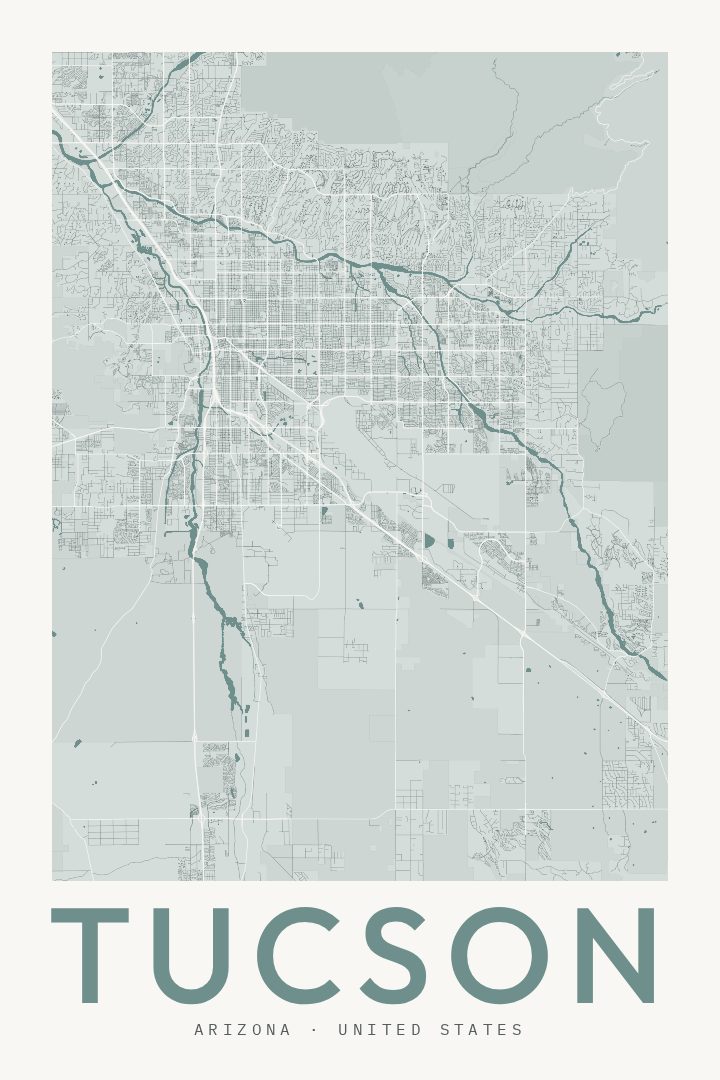 Tucson map poster