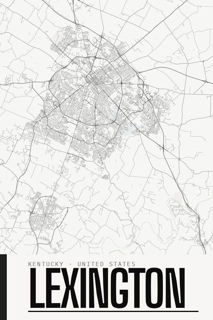 Lexington map poster