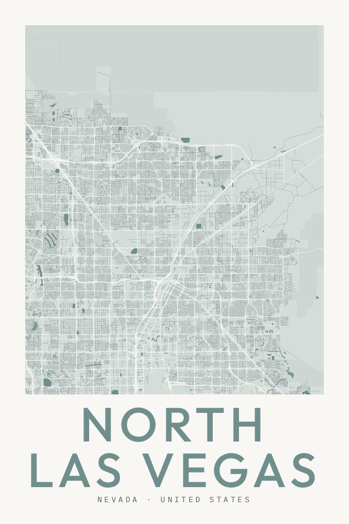 North Las Vegas map poster