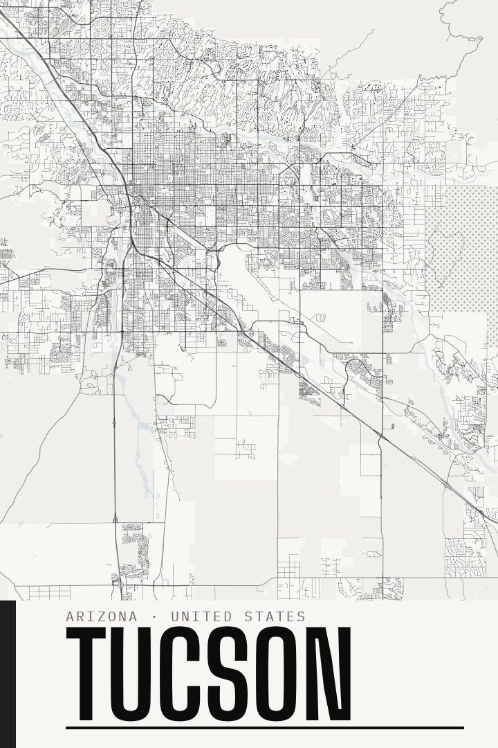 Tucson map poster
