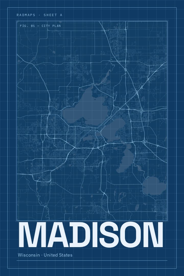 Madison map poster