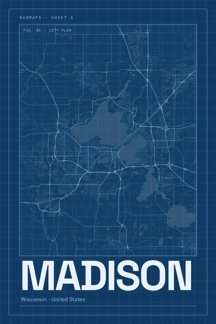 Madison map poster
