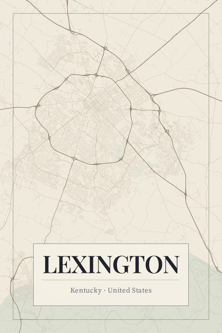 Lexington map poster