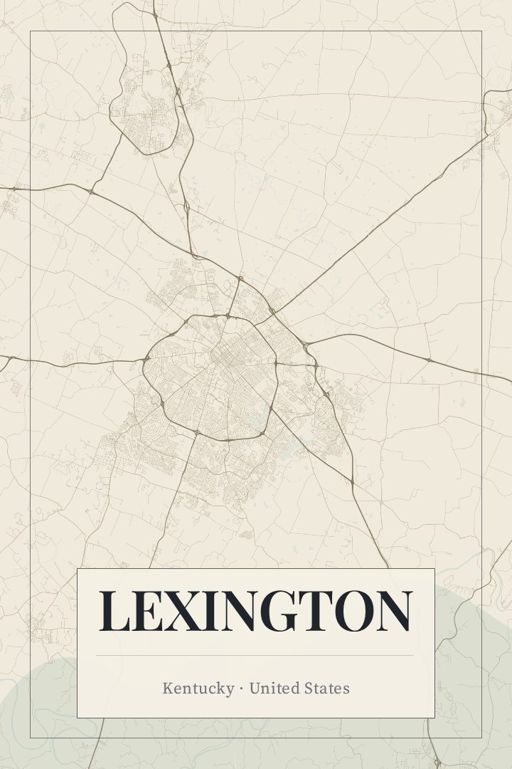 Lexington map poster