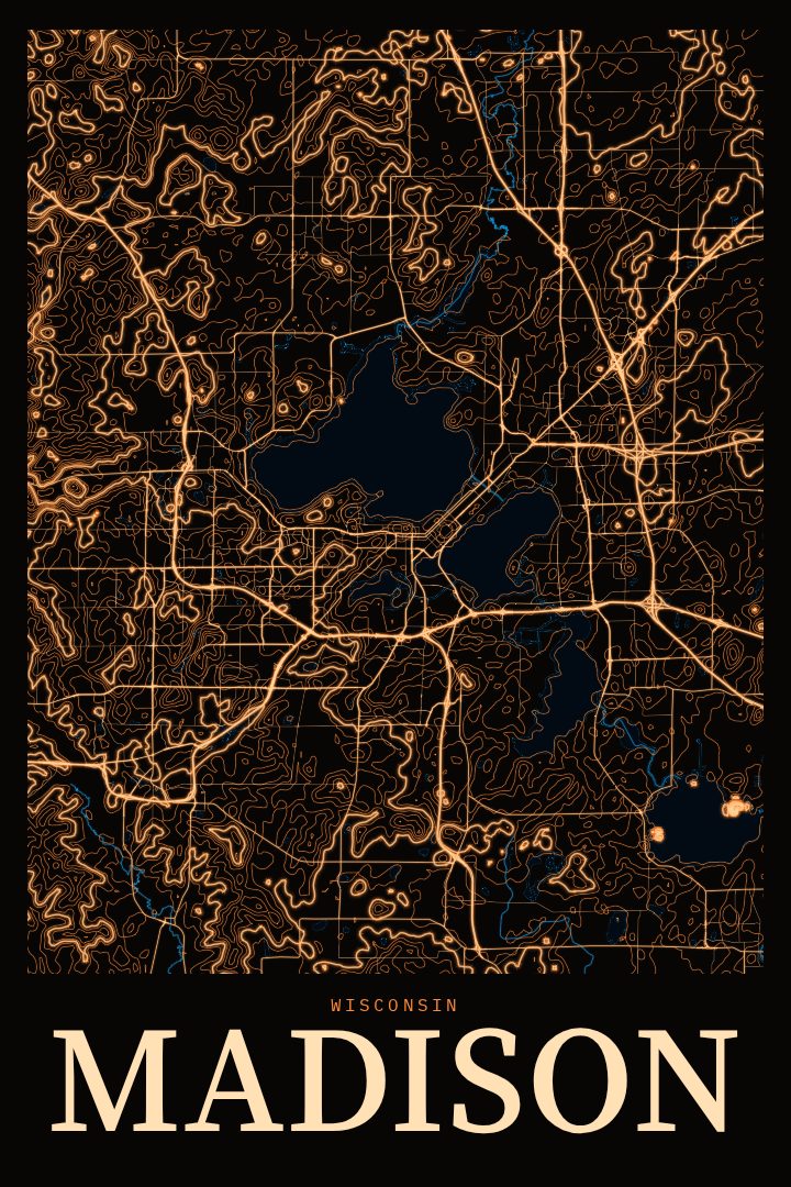 Madison map poster