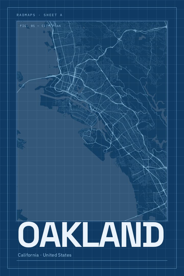 Oakland map poster