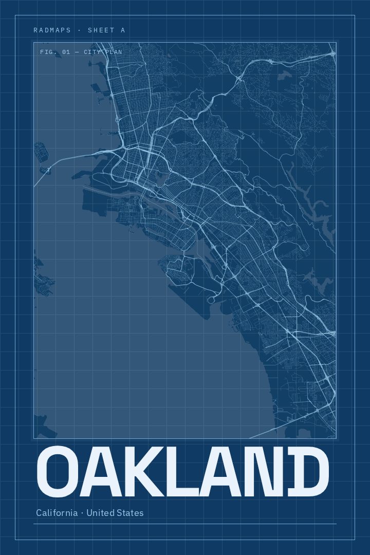 Oakland map poster
