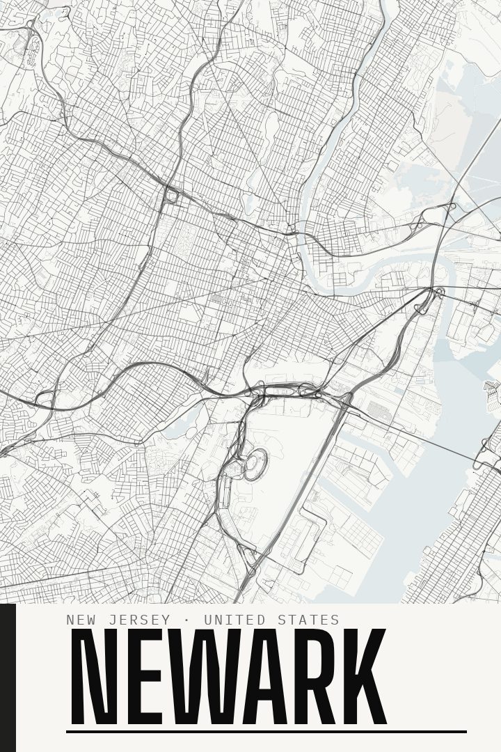 Newark map poster