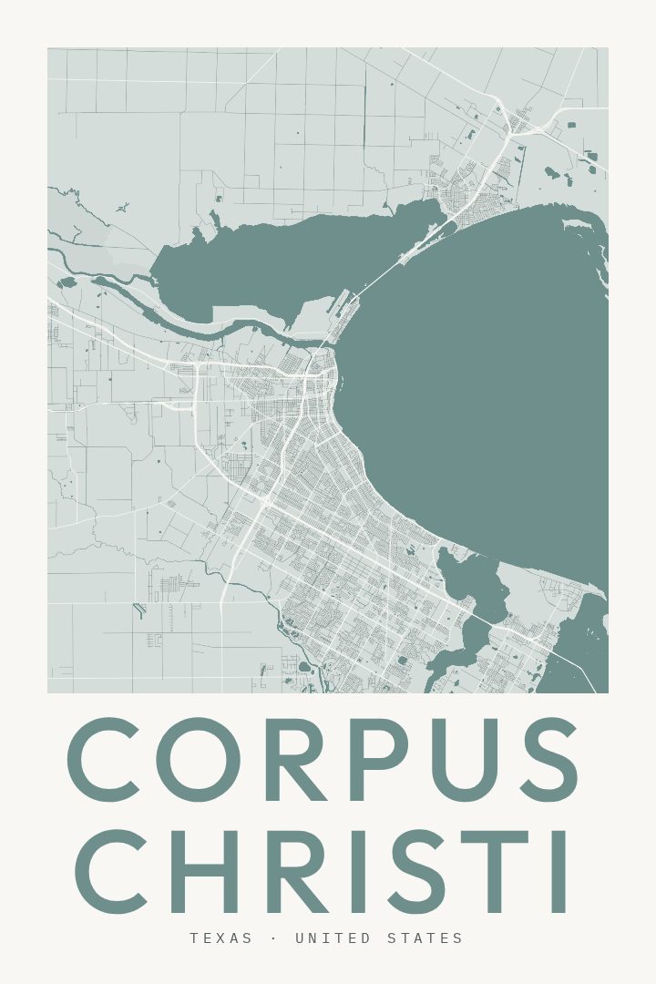 Corpus Christi map poster