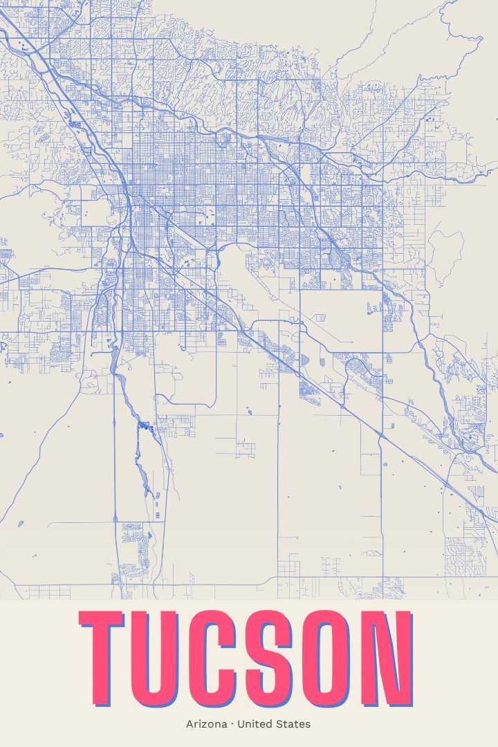 Tucson map poster