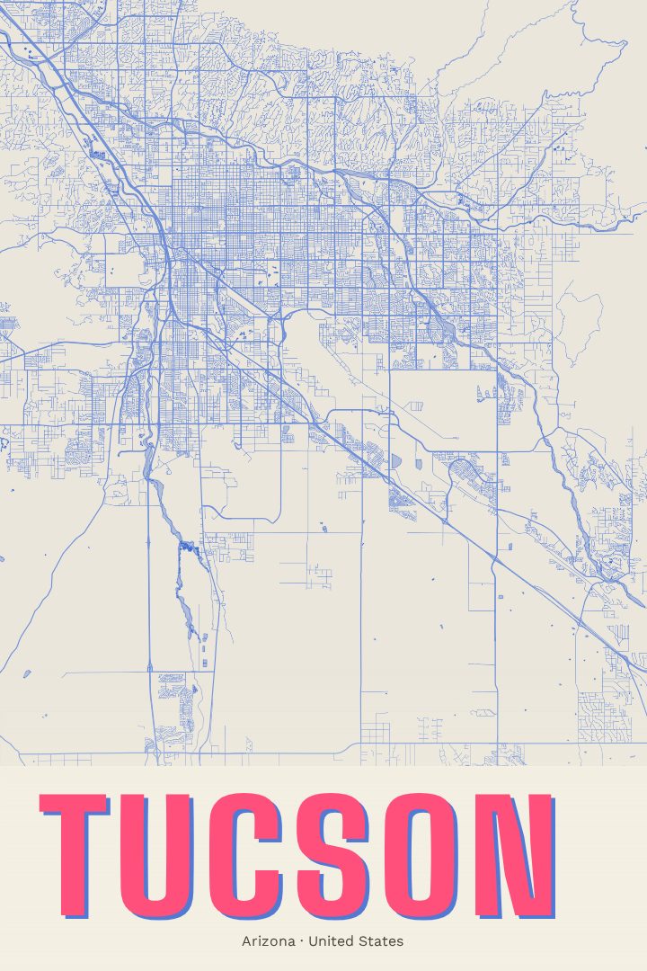 Tucson map poster