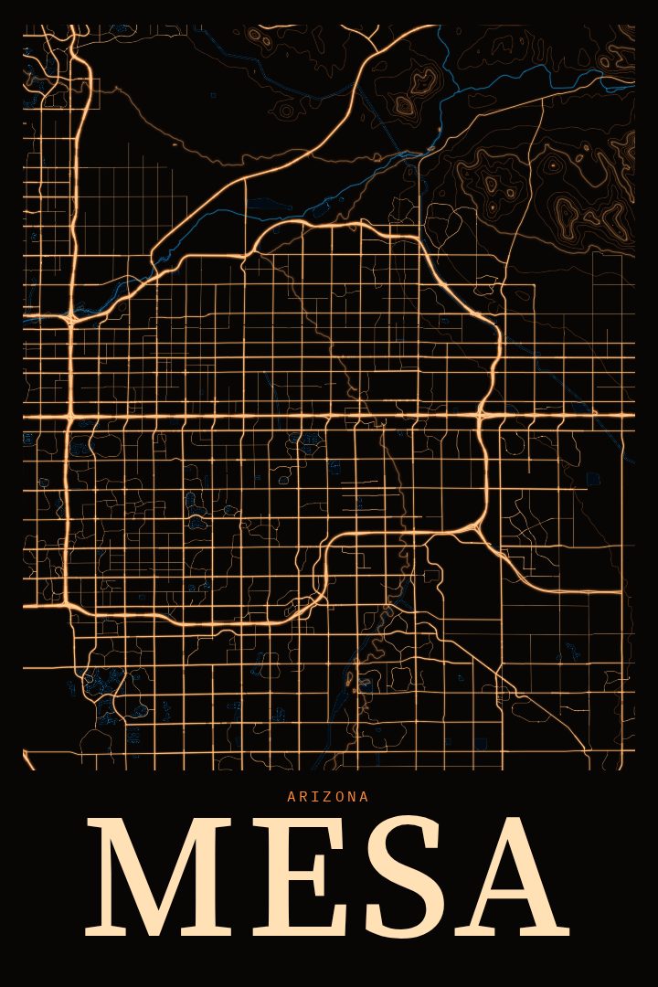 Mesa map poster
