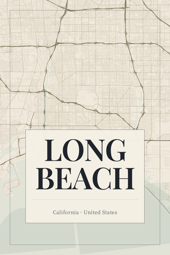 Long Beach map poster