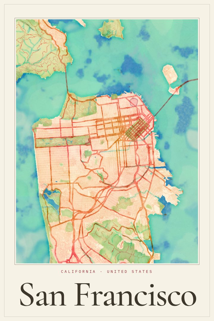San Francisco map poster
