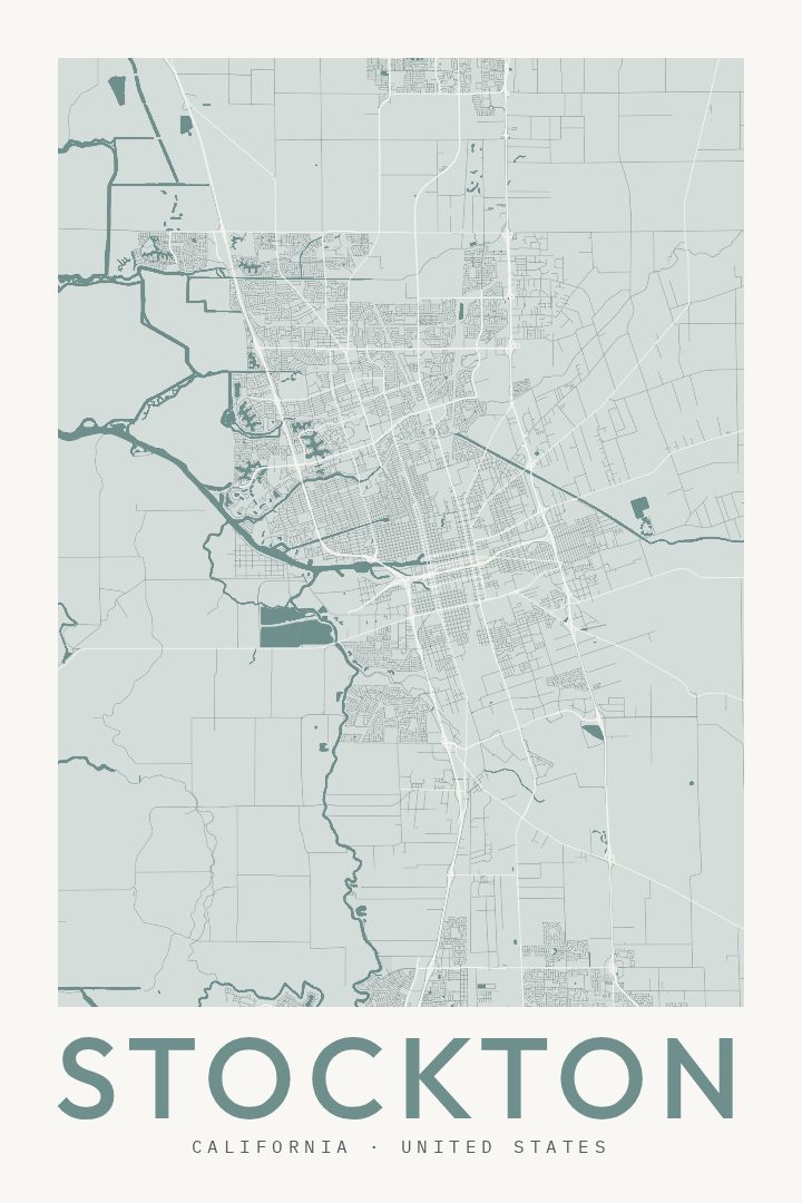 Stockton map poster