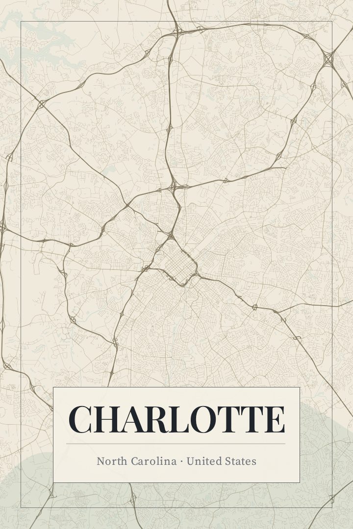 Charlotte map poster