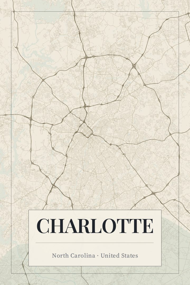 Charlotte map poster