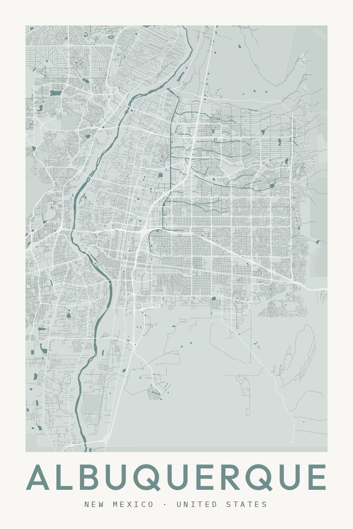 Albuquerque map poster