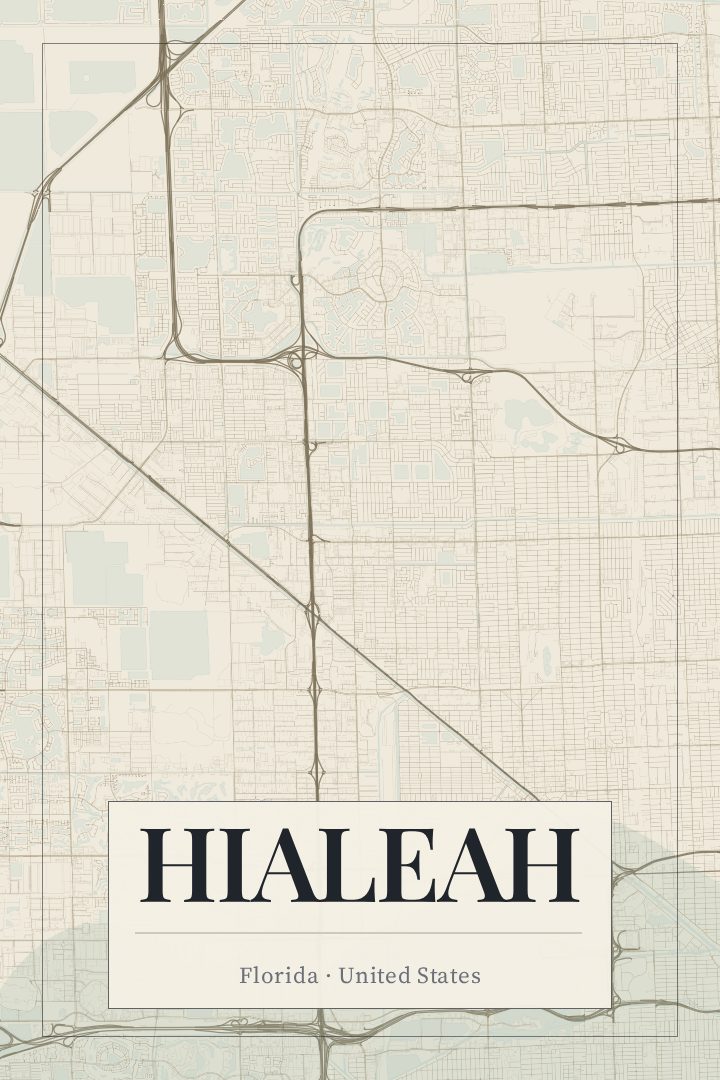 Hialeah map poster