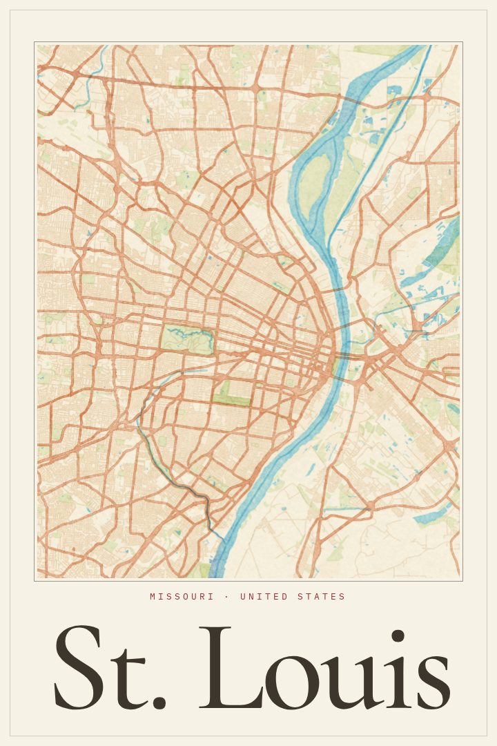 St. Louis map poster