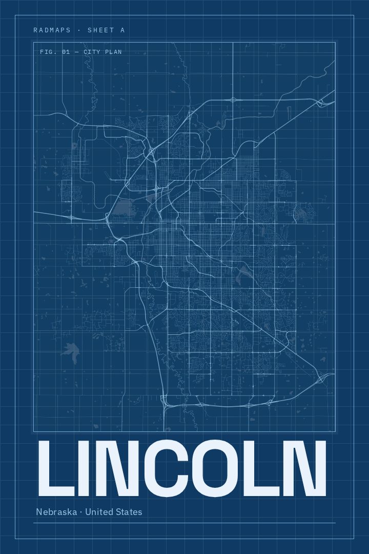 Lincoln map poster