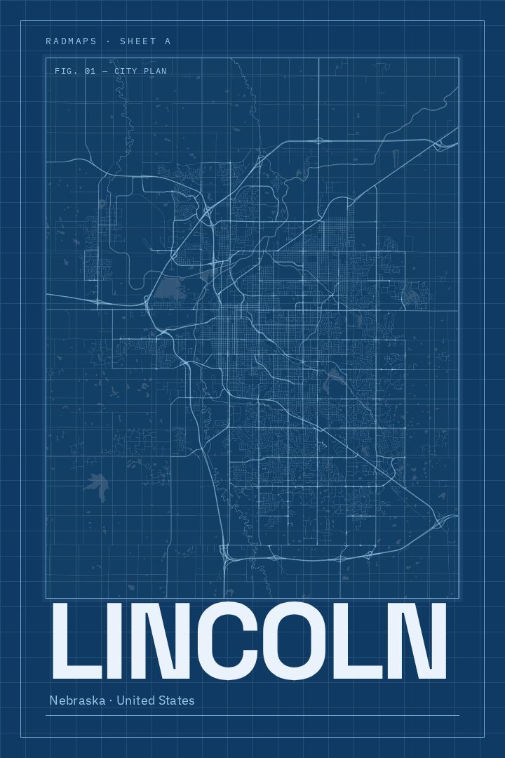 Lincoln map poster