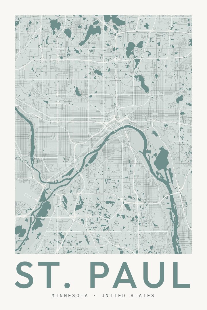 St. Paul map poster