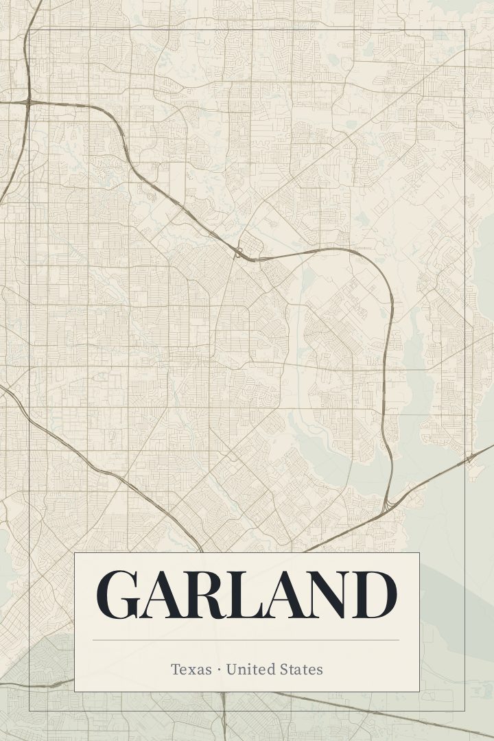 Garland map poster