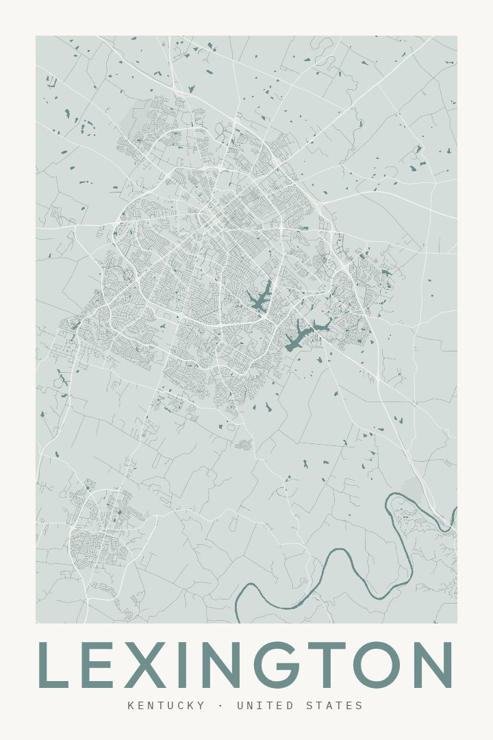 Lexington map poster