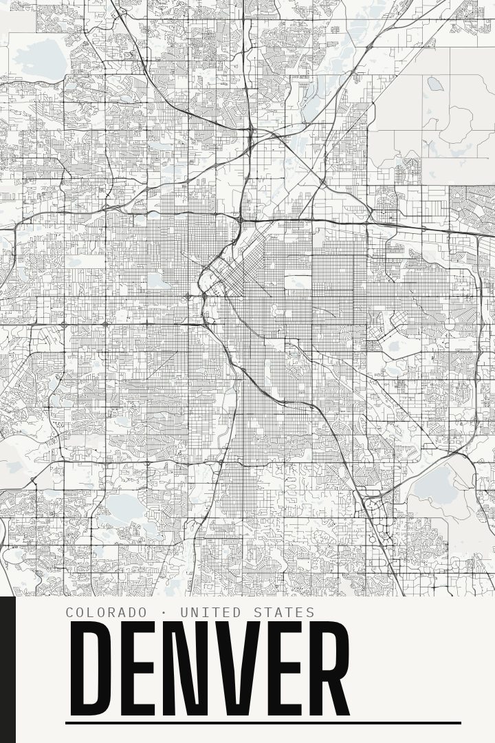 Denver map poster