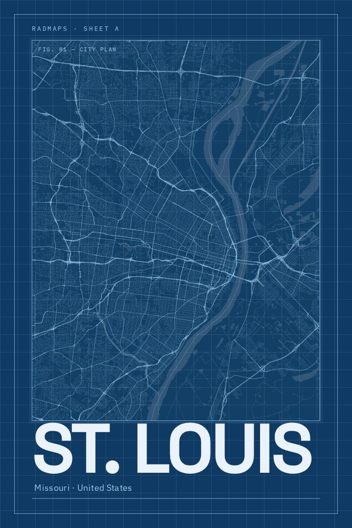 St. Louis map poster