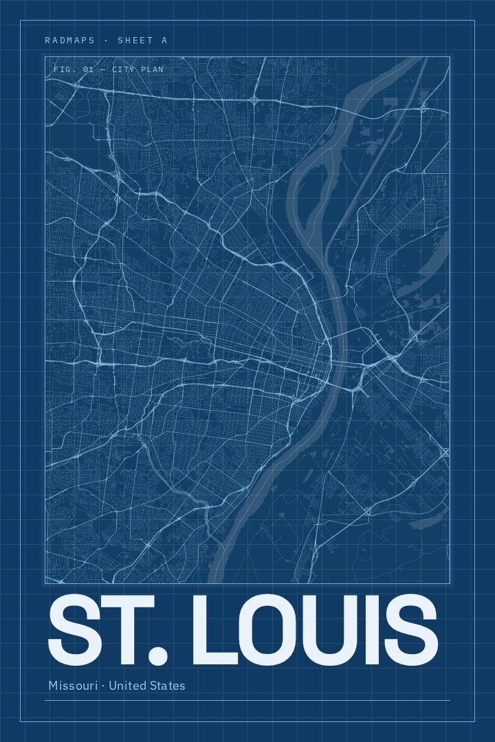 St. Louis map poster