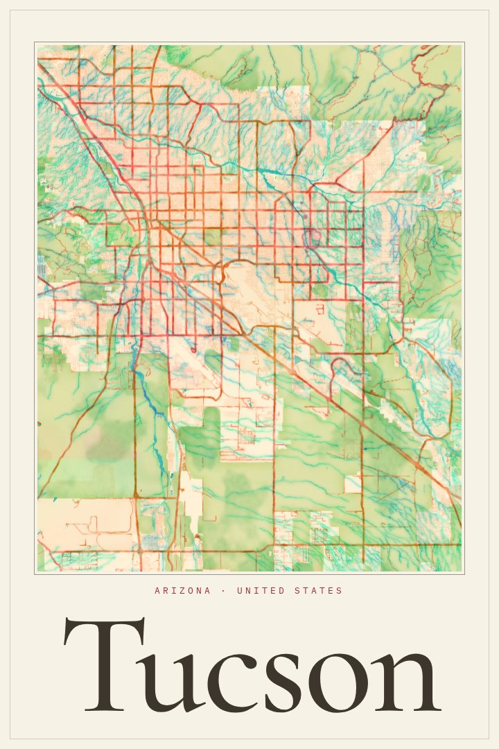 Tucson map poster