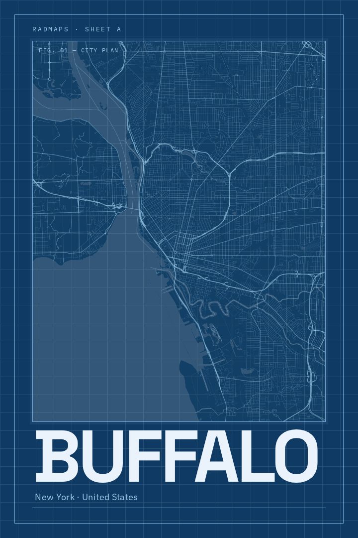 Buffalo map poster