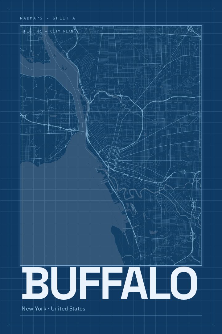 Buffalo map poster