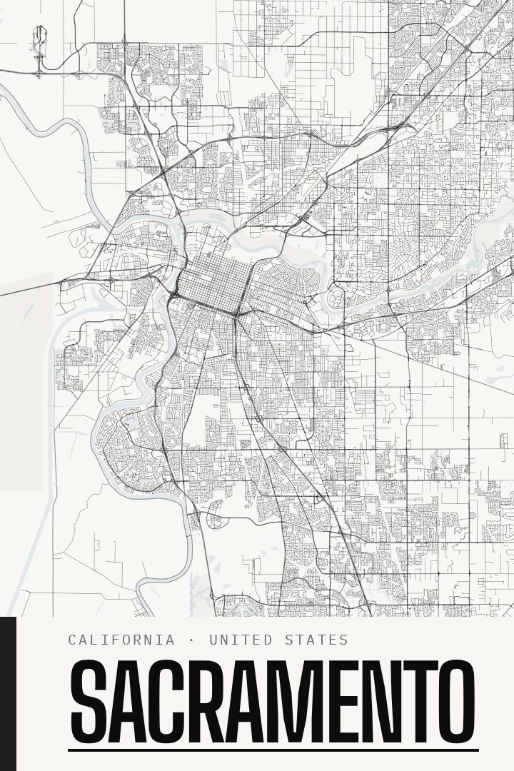 Sacramento map poster